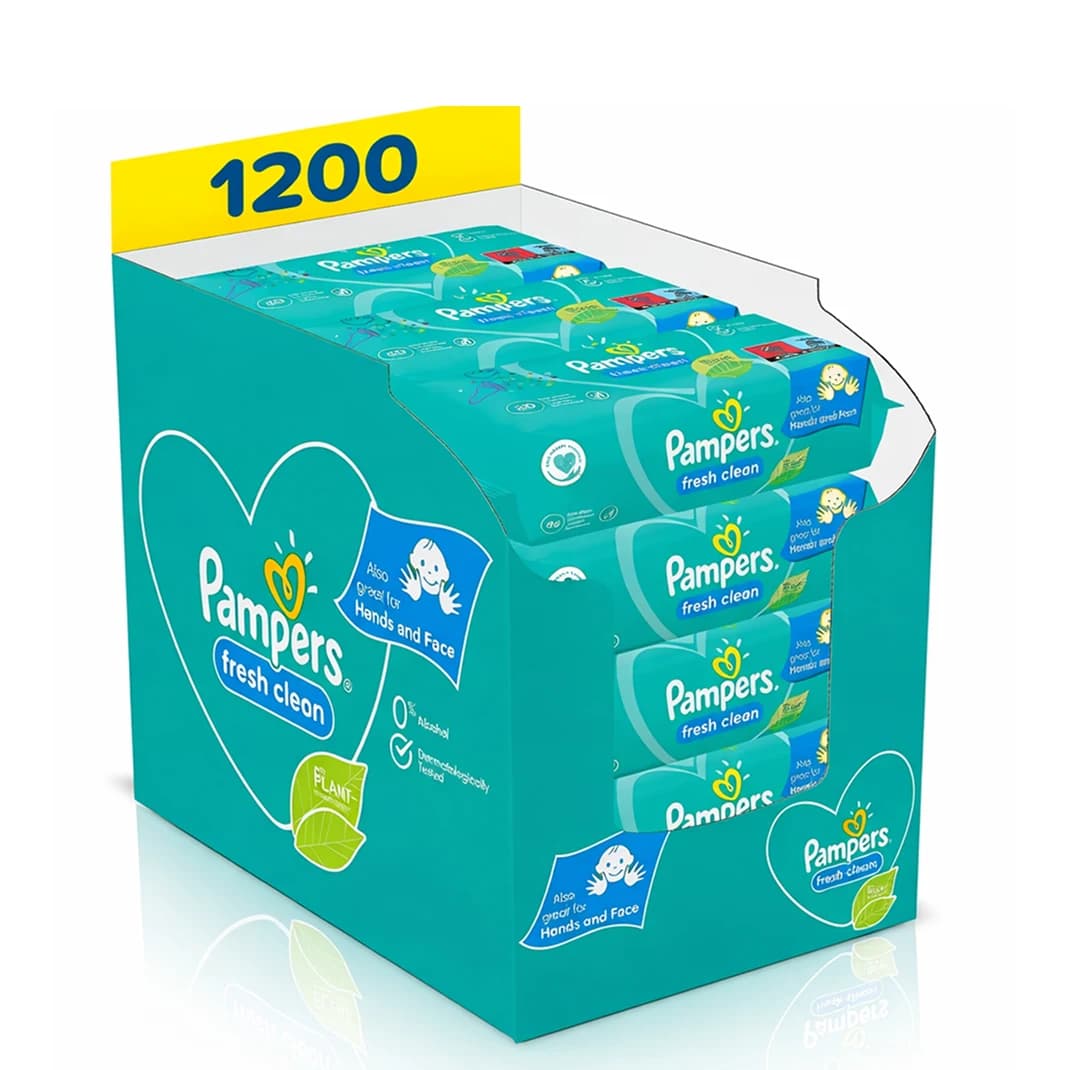 PAMPERS Chusteczki nawilżane Fresh Clean 15x80 sztuk