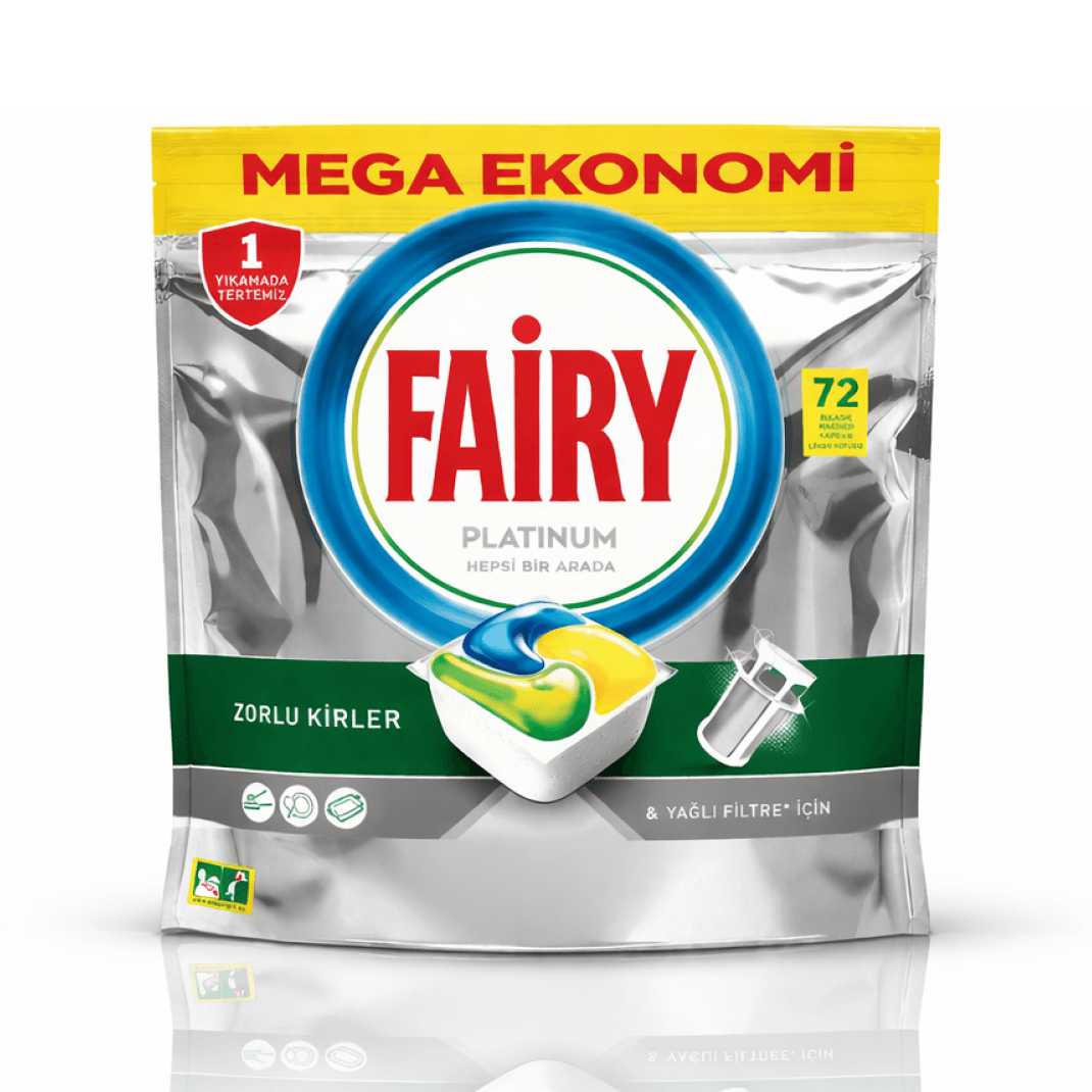 72 sztuki FAIRY Platinium All-in-One Kapsułki do zmywarki